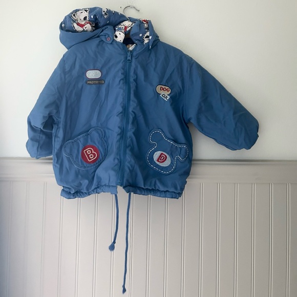 idcj Other - Vintage Boys 4T Japanese IDCJ Blue Dog Kids Puffer Jacket with Embroidered